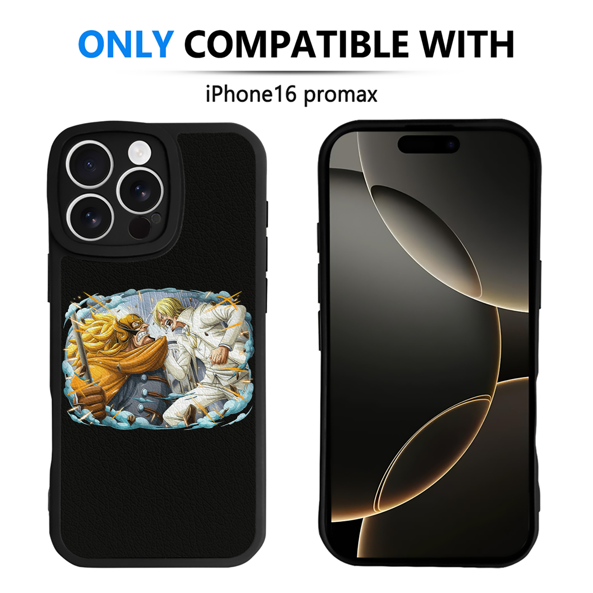 （画像用） ワンピース サンジ ONE PIECE Sanji 【iPhone 16シリーズ対応】シリコンスマホケース（レザー調） 材質：シリコン